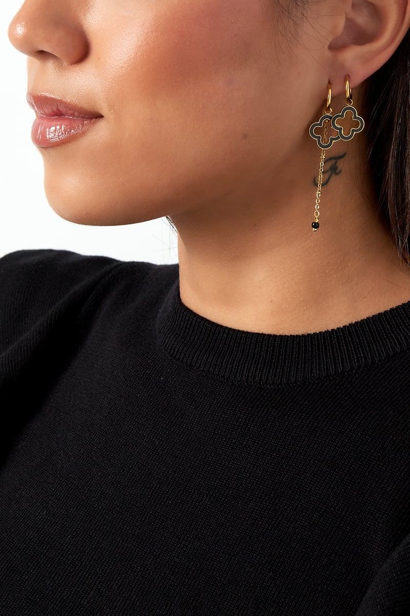 Oorbellen clover radiance - paars