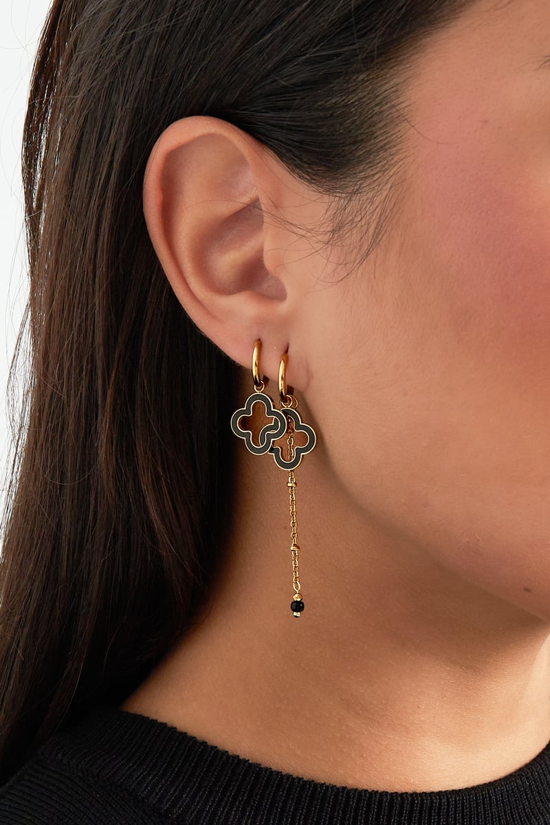 Oorbellen clover radiance - paars