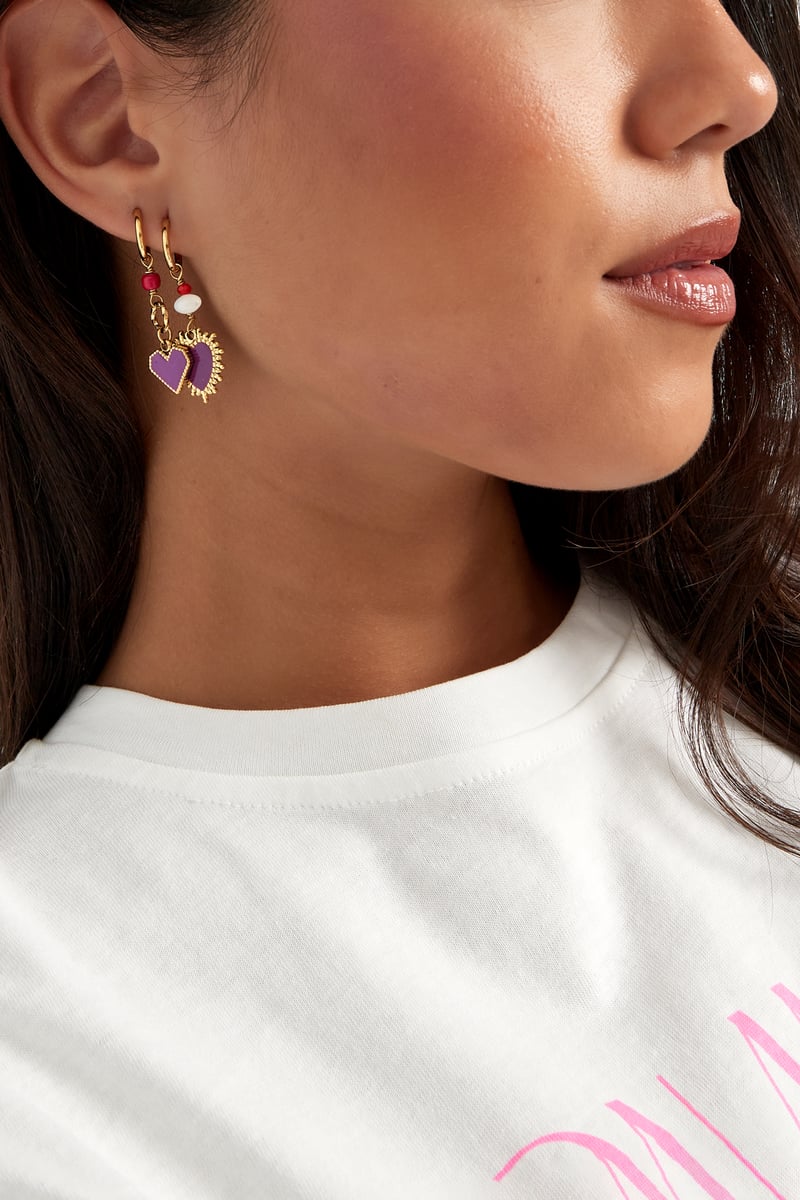 Oorbellen finding love - bruin