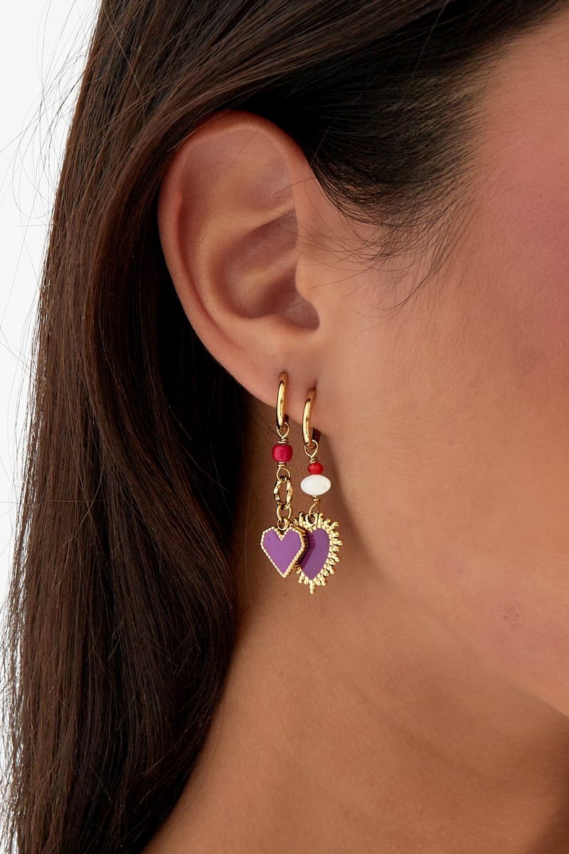 Oorbellen finding love - bruin