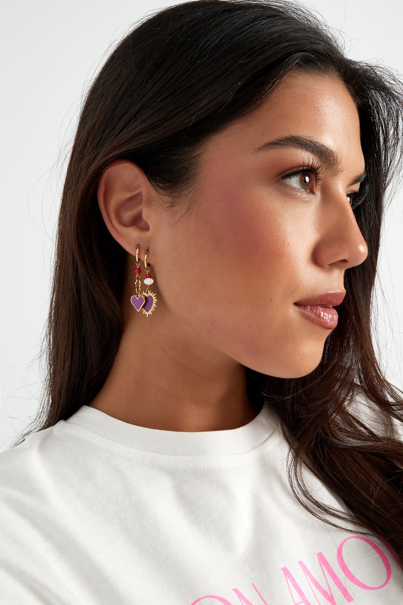 Oorbellen finding love - bruin