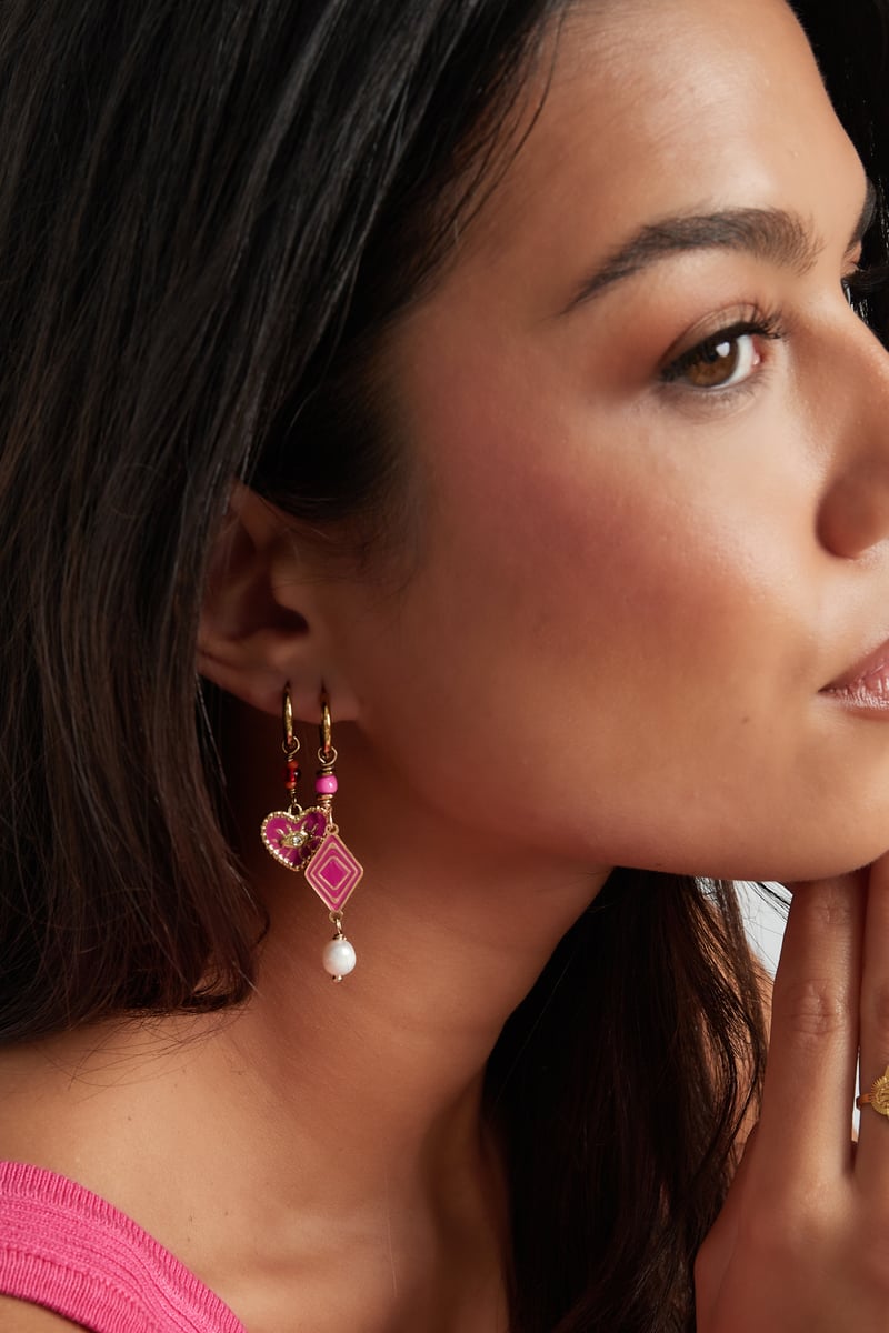 oorbellen colorful miracle - roze 