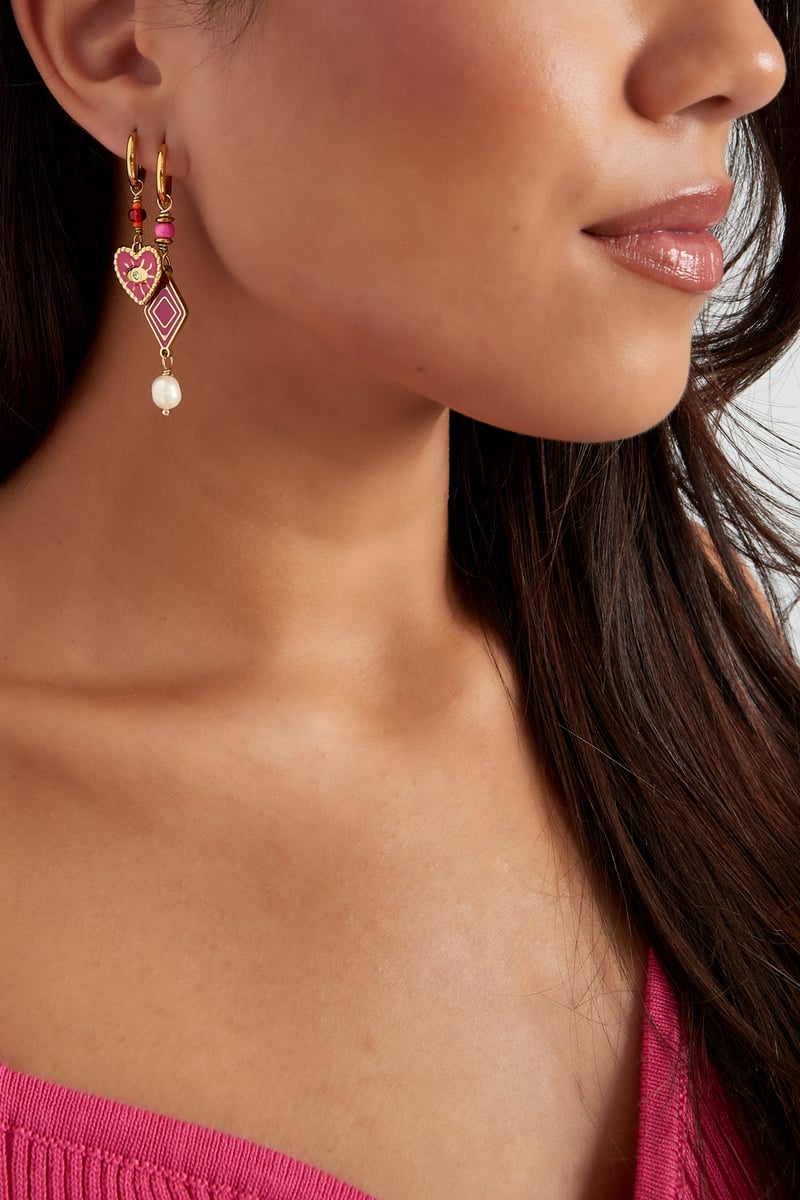 oorbellen lovely eye - zwart 