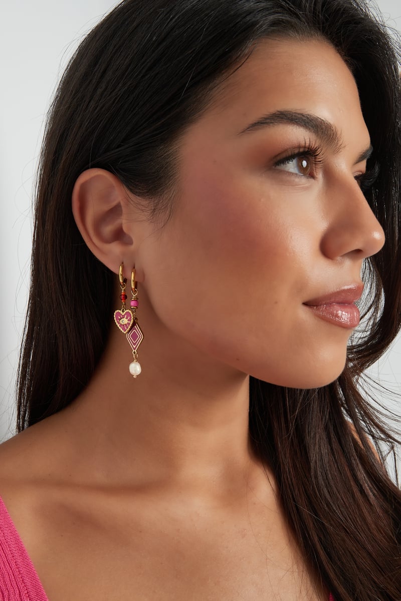 oorbellen lovely eye - zwart 