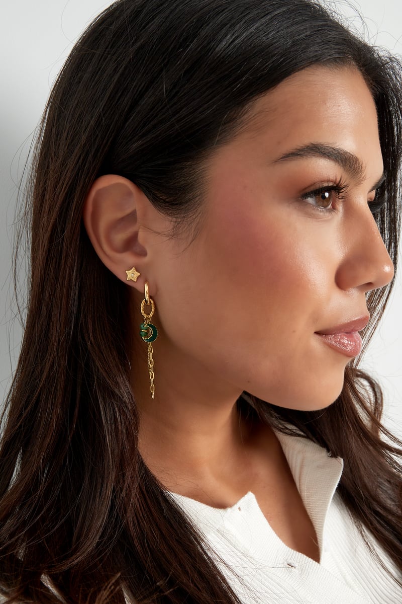 Oorbellen moonlight lover - paars