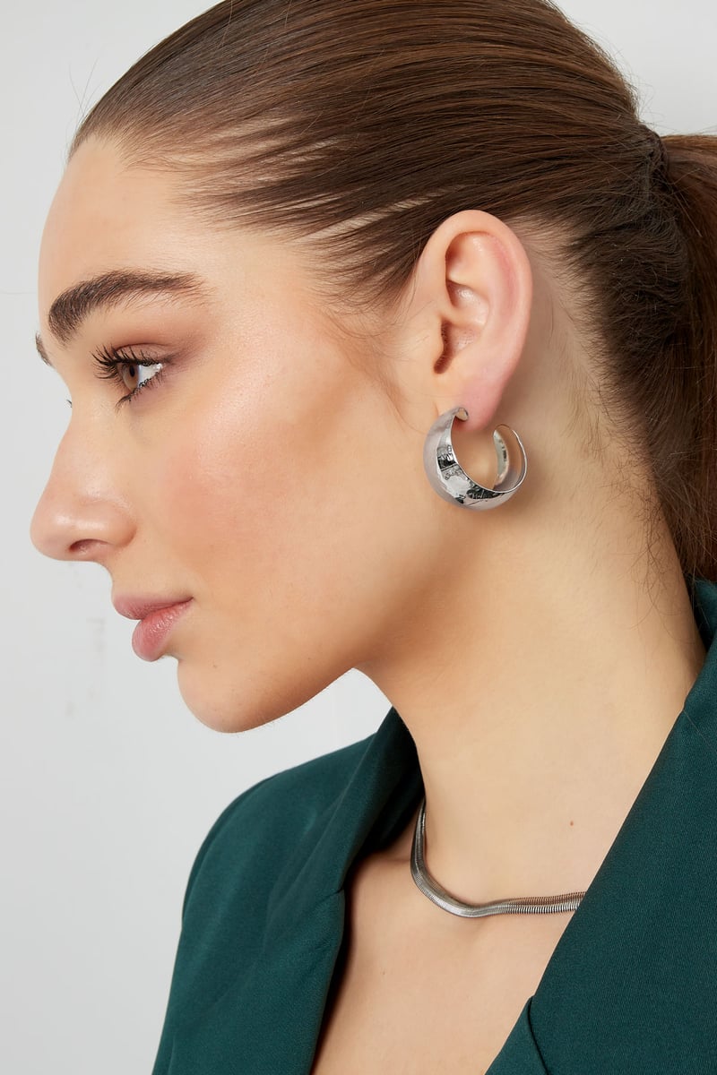 oorbelen geborsteld breed