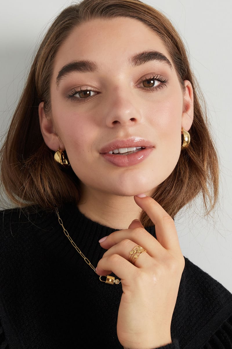 oorbellen rond met structuur klein