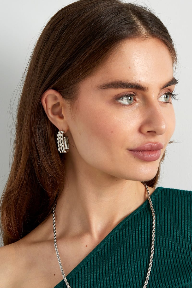 oorbellen langwerpig schakel in schakel