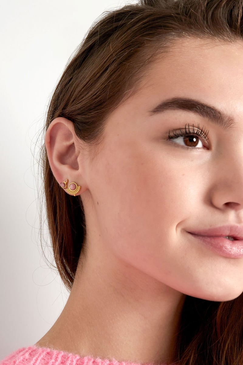 Vintage oorbellen rhinestone knopjes - smaragd lichtgroen