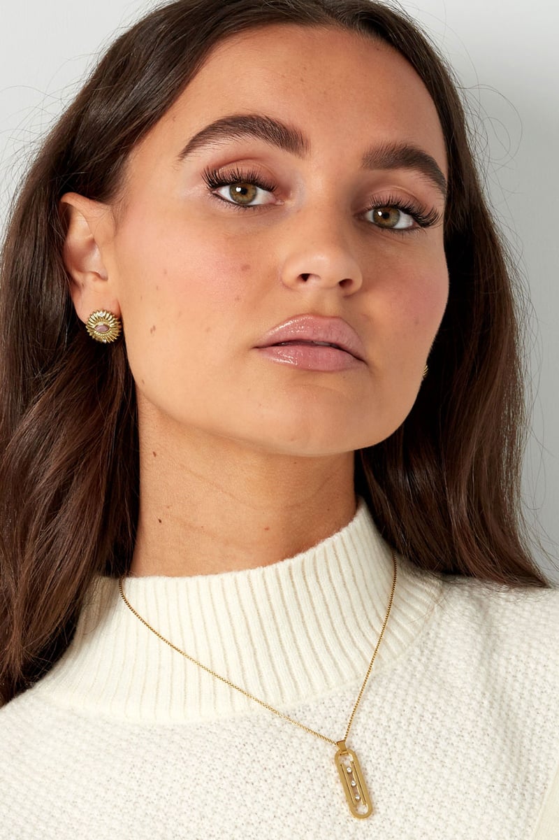 Oorstekers kleurrijk blad - Goud kleur/felgroen