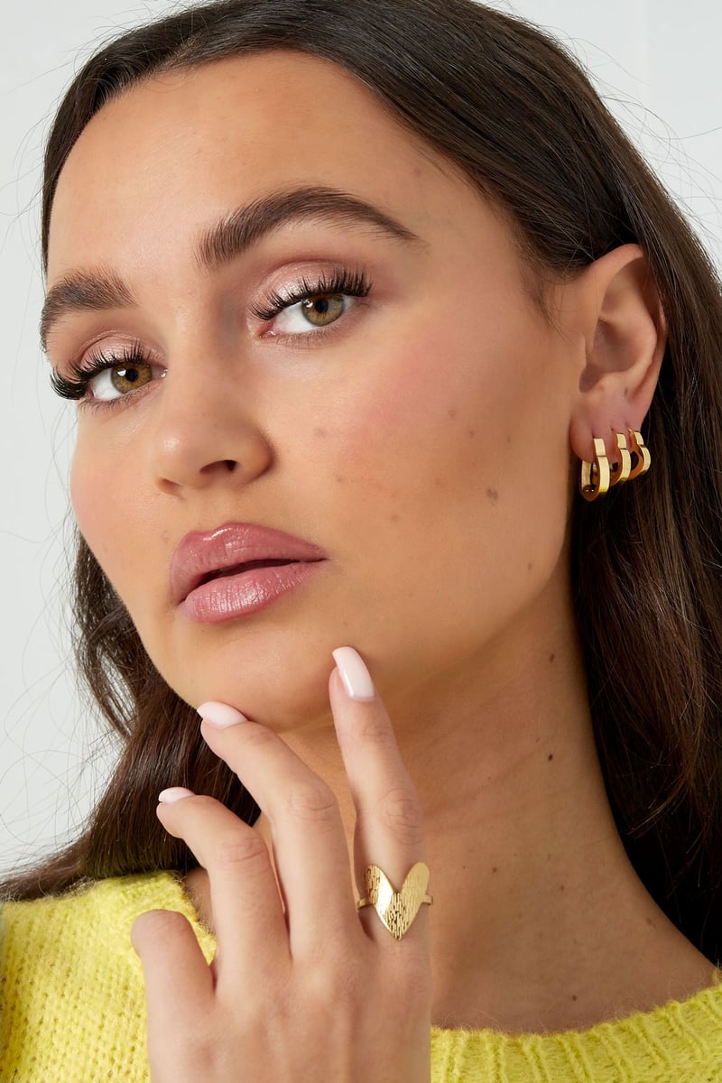 basic oorbellen hart klein