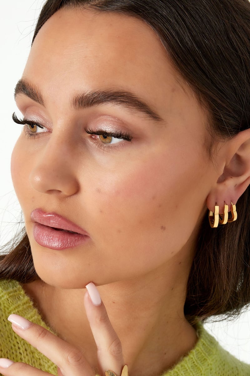 basic hart oorbellen groot