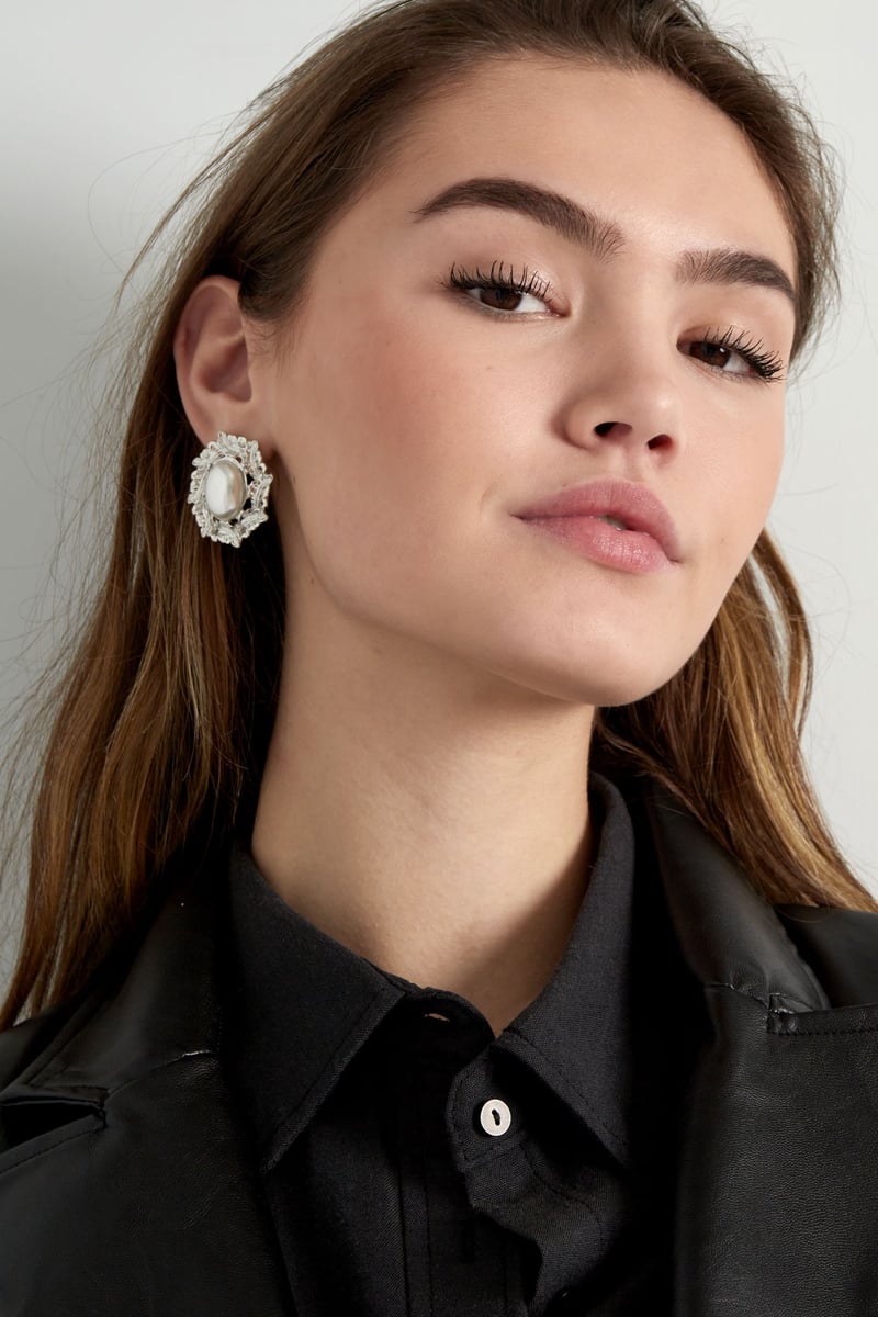 vintage parel oorbel