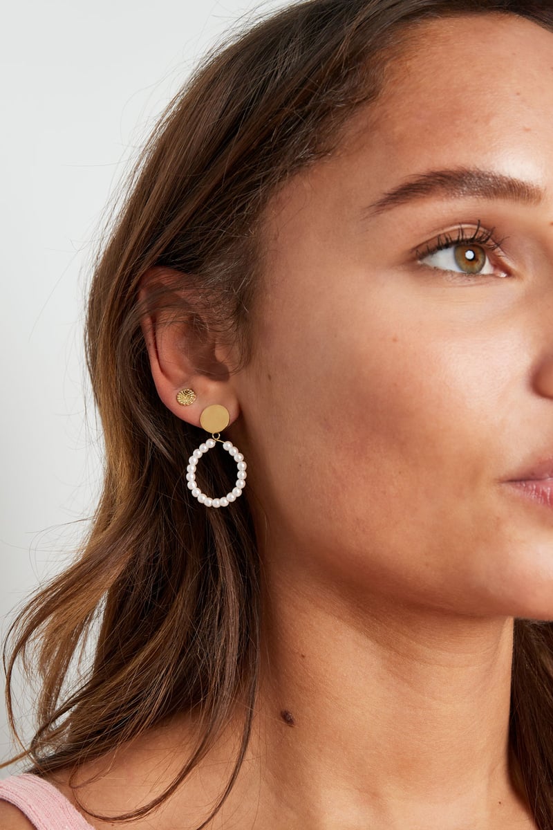 oorbellen ronde parel