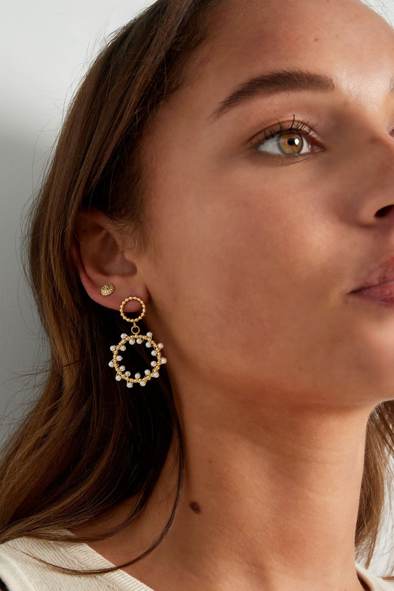 oorbellen ronde parel party