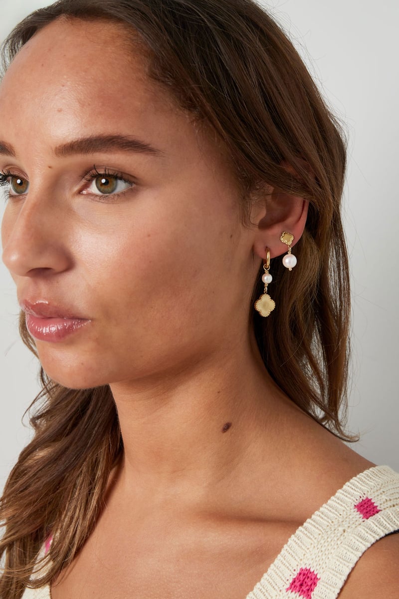 oorbellen klaver parel dream