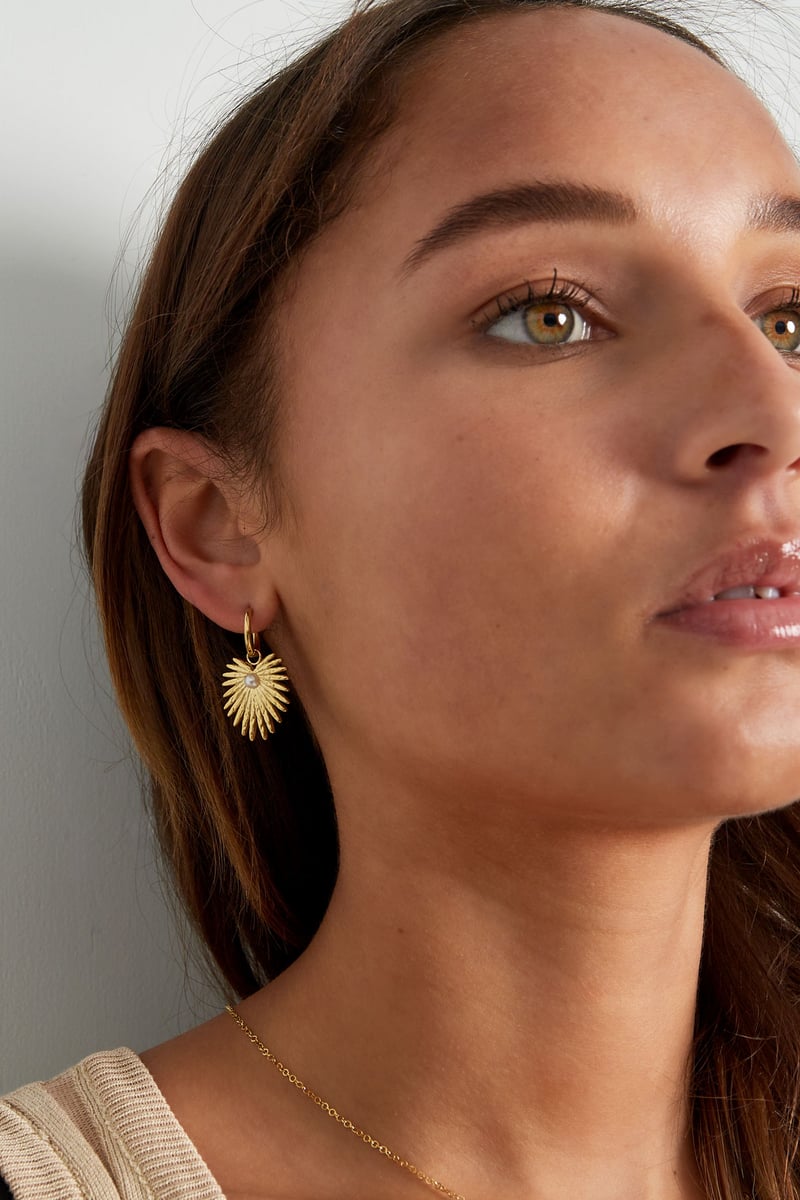 oorbellen palm parel