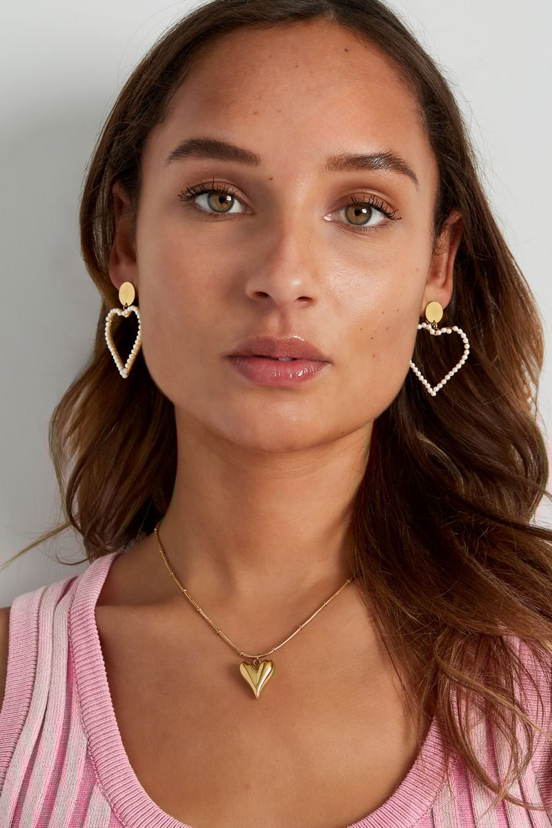 oorbel met ronde parelhanger