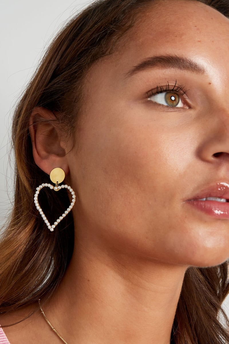 oorbel met ronde parelhanger