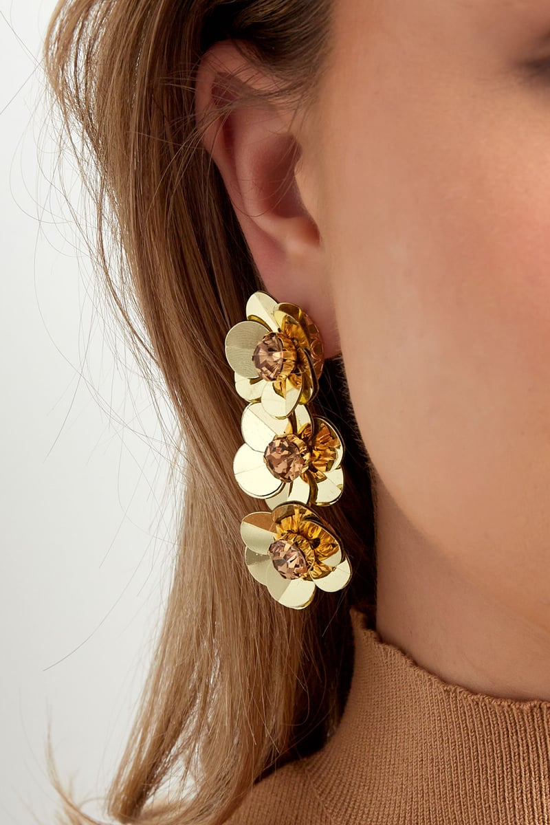 zomerse bloemen trio oorbellen