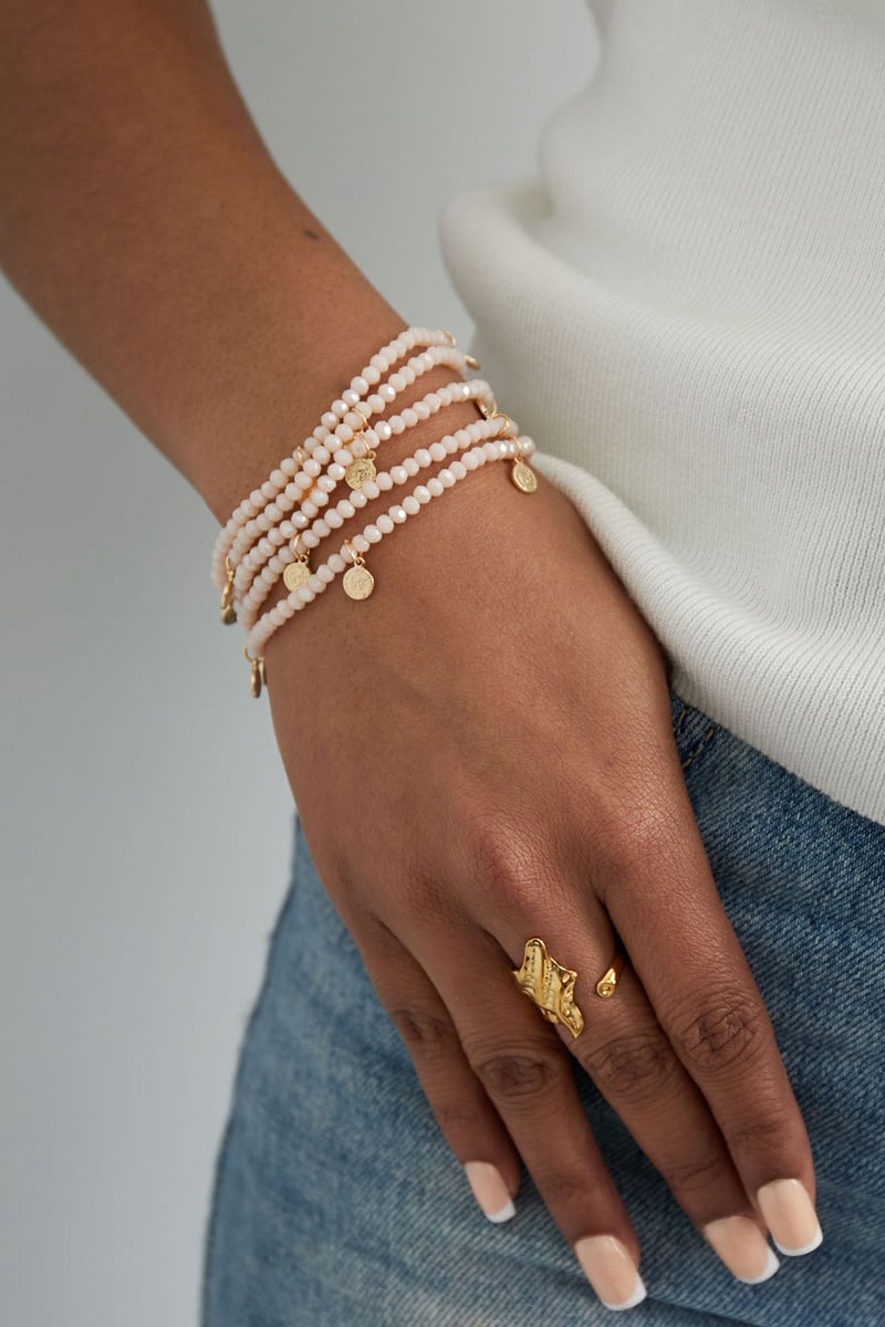 Armbanden met munt bedels - oranje 