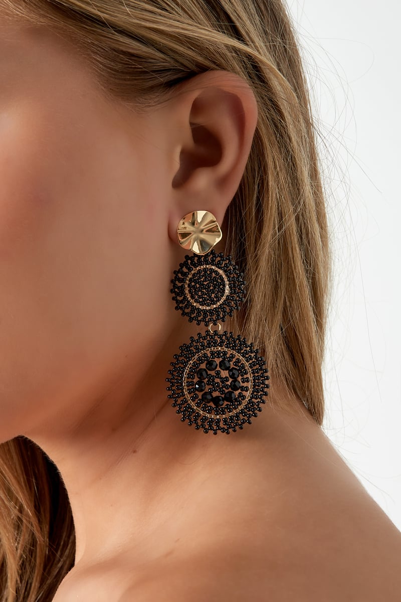 oorbellen sunflower glas - wit 