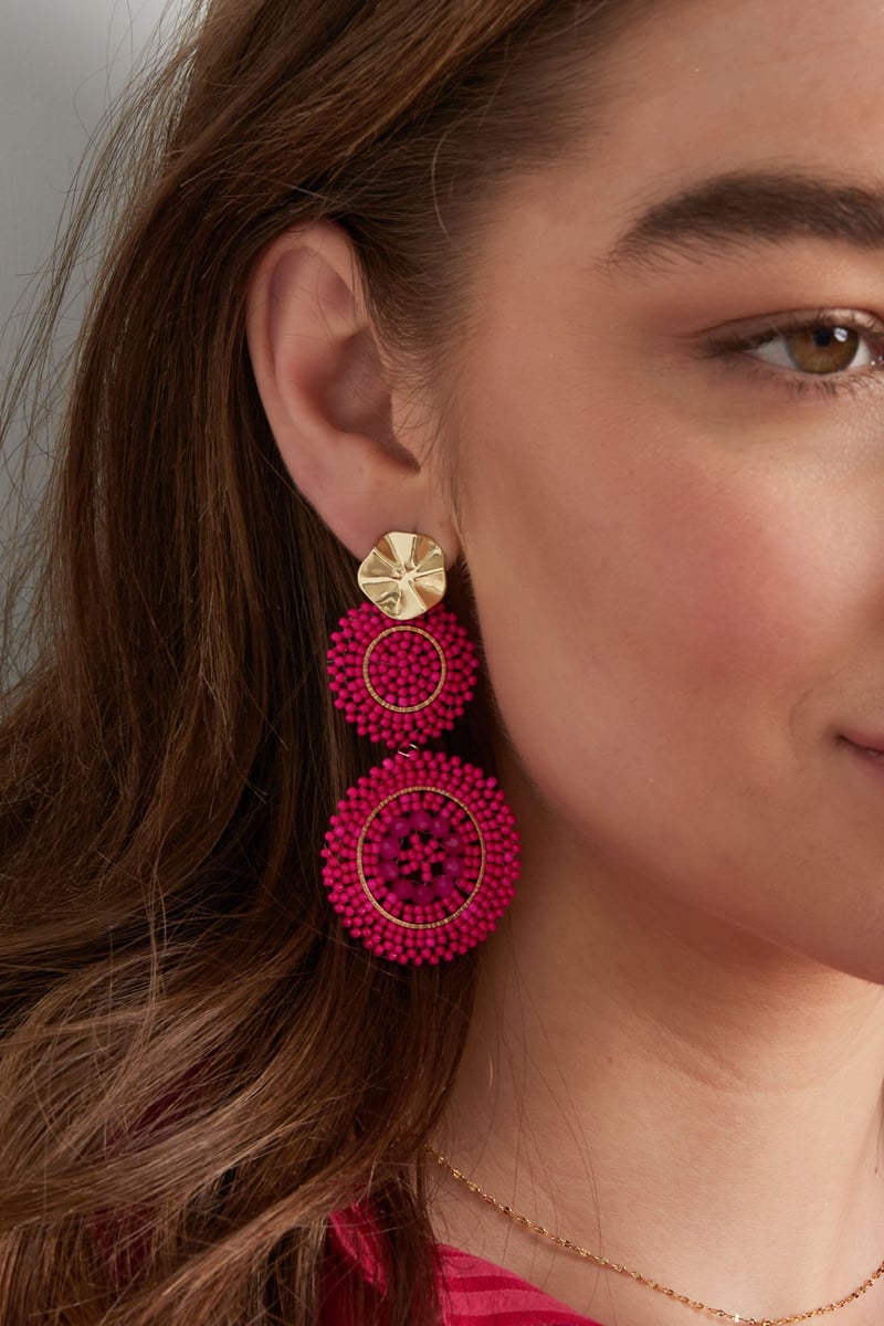 oorbellen sunflower glas - wit 