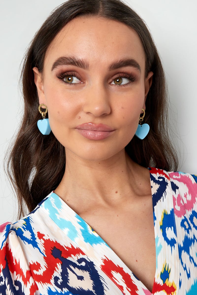 Oorbellen love again - lichtblauw