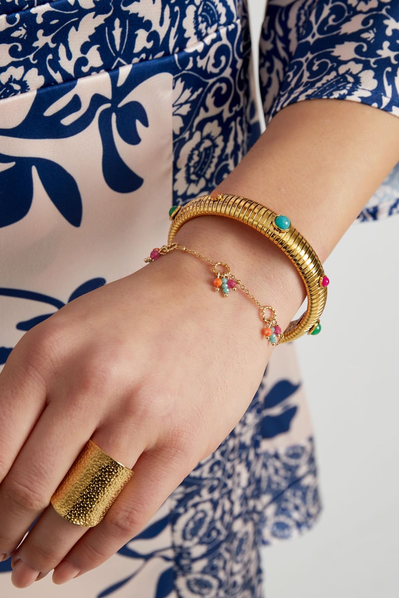 Armband kleurrijke fiesta - oranje roze