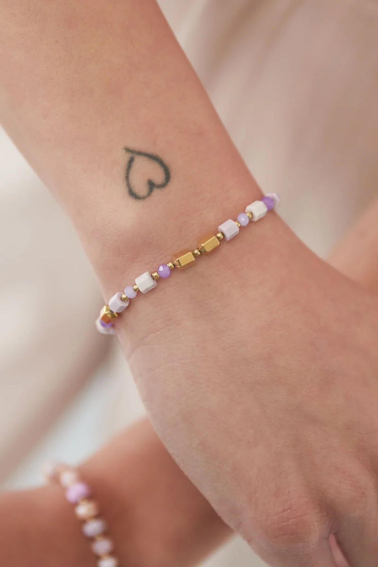 armband vivid vibes - roze 