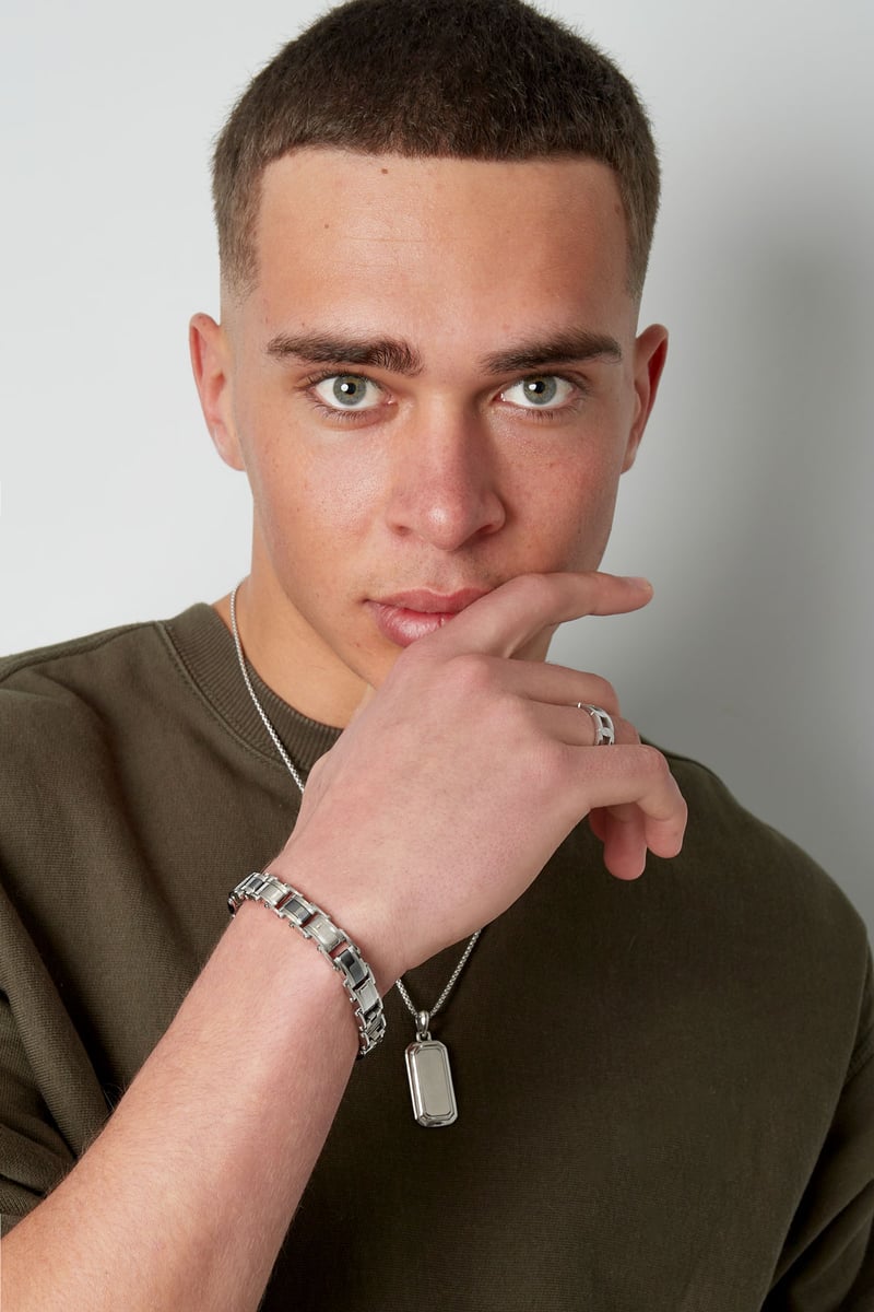 grof geschakelde heren armband classy 