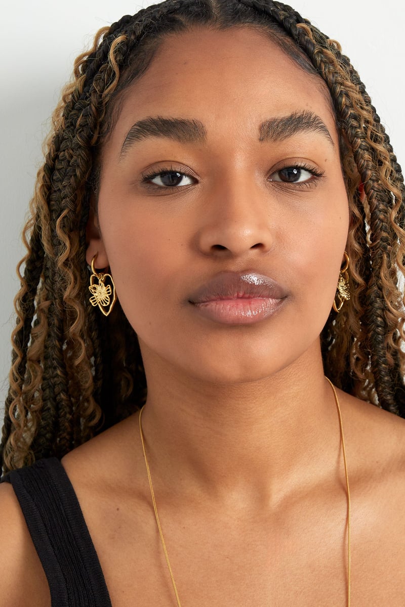 oorbellen statement flower heart