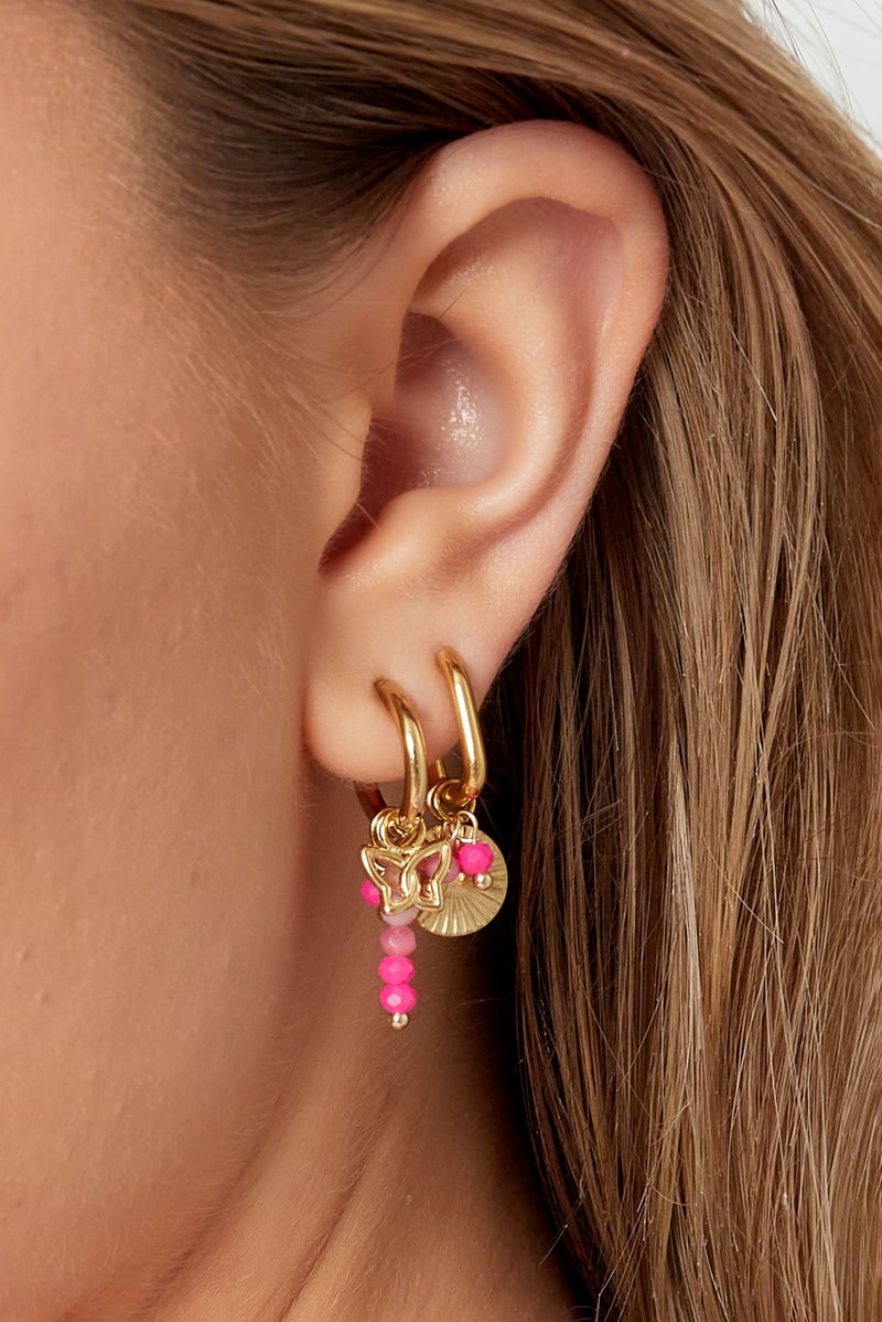 oorbellen stary night - roze 