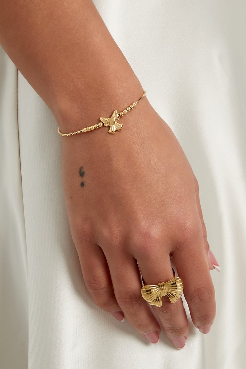 cute strik met kralen armband