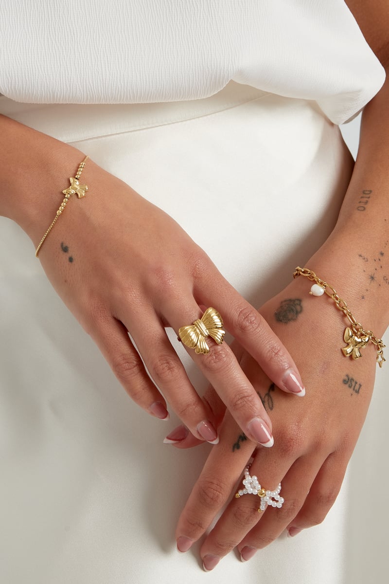 cute strik met kralen armband