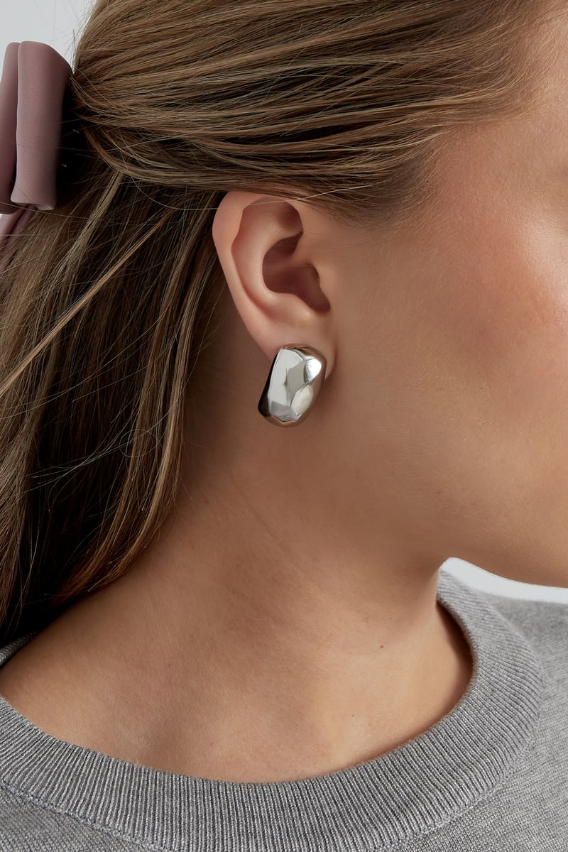 druppel oorbellen met structuur