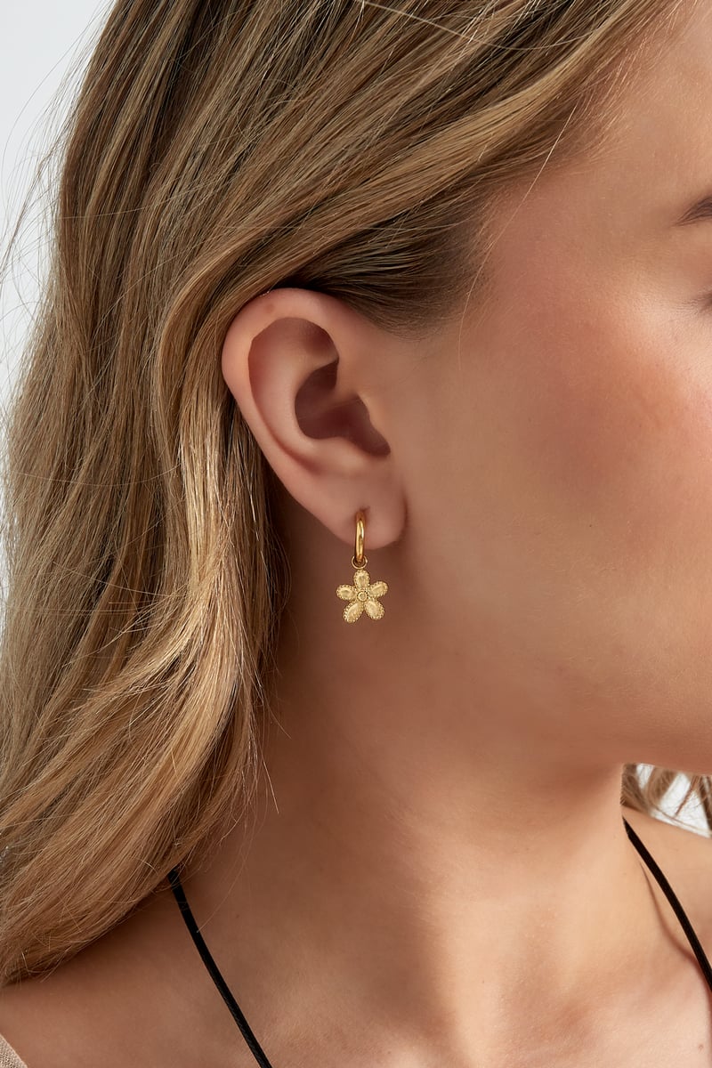 oorbellen simpele bloem