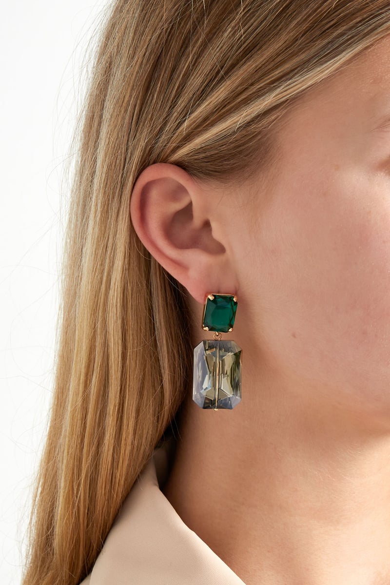 Shine bright oorbellen - groen 