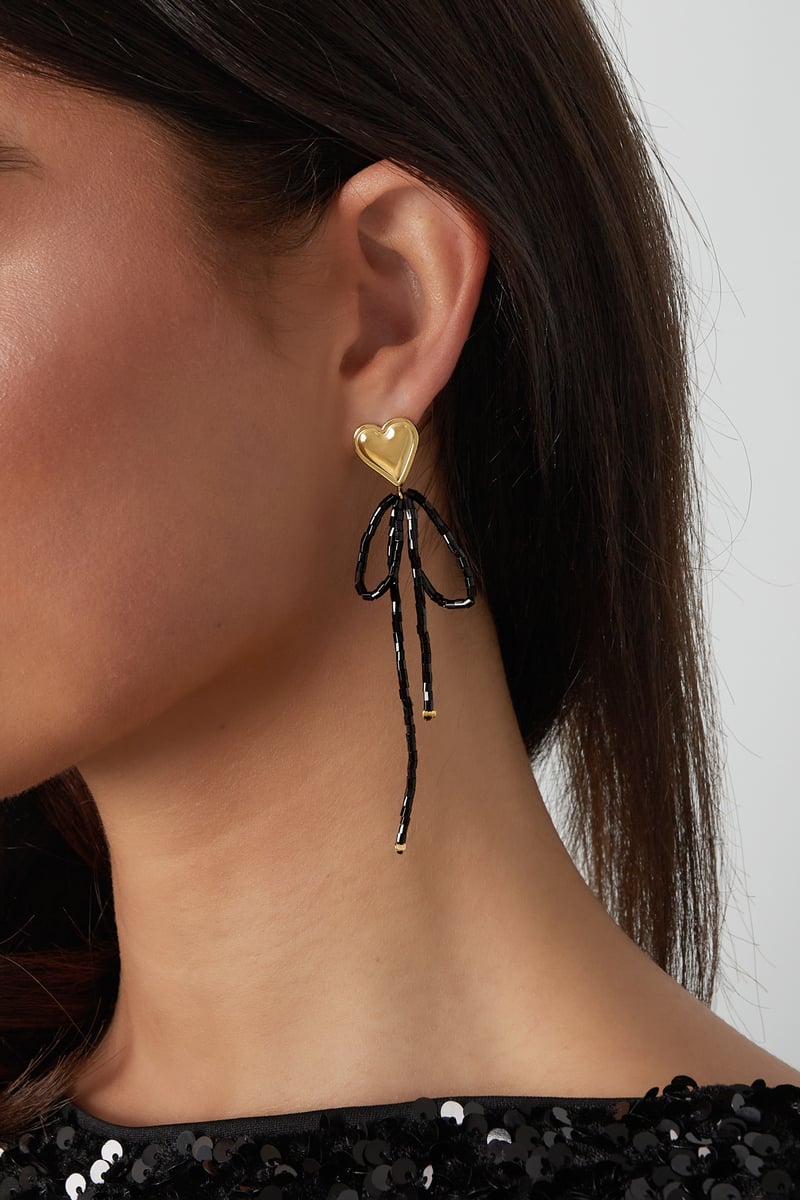 oorbellen bow to my heart - wit