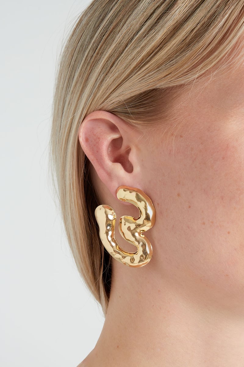 chuncky melting oorbellen