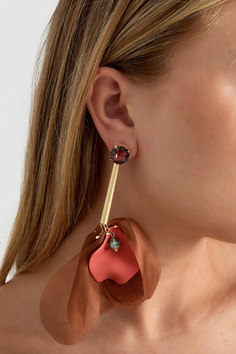 Happy Daisy Days oorbellen - roze