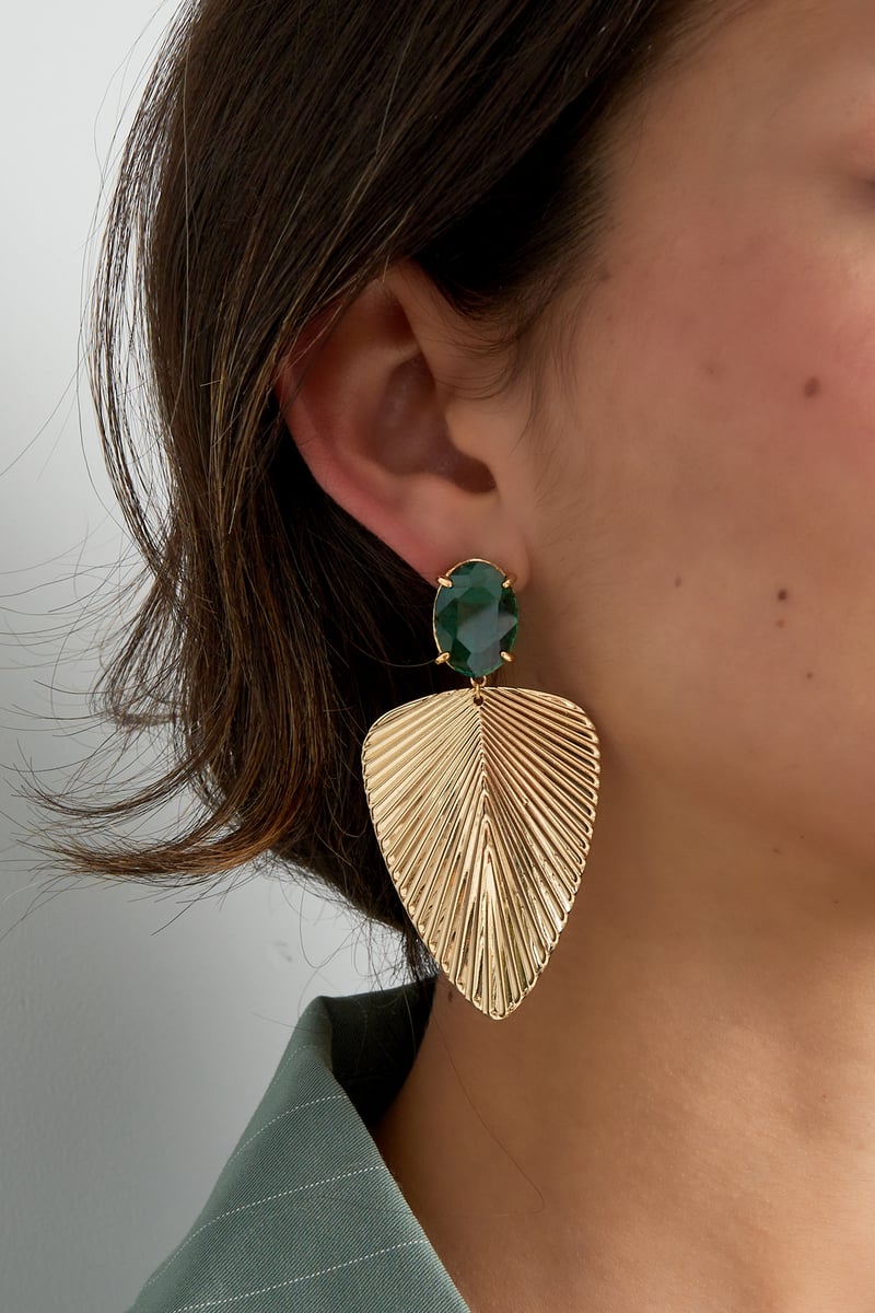 Wavy Texture oorbellen - donkerpaars