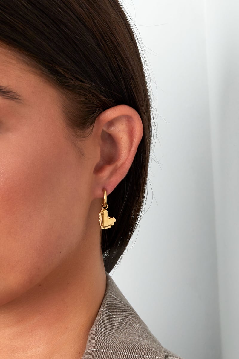 kleine hangende hartjes charm oorbellen