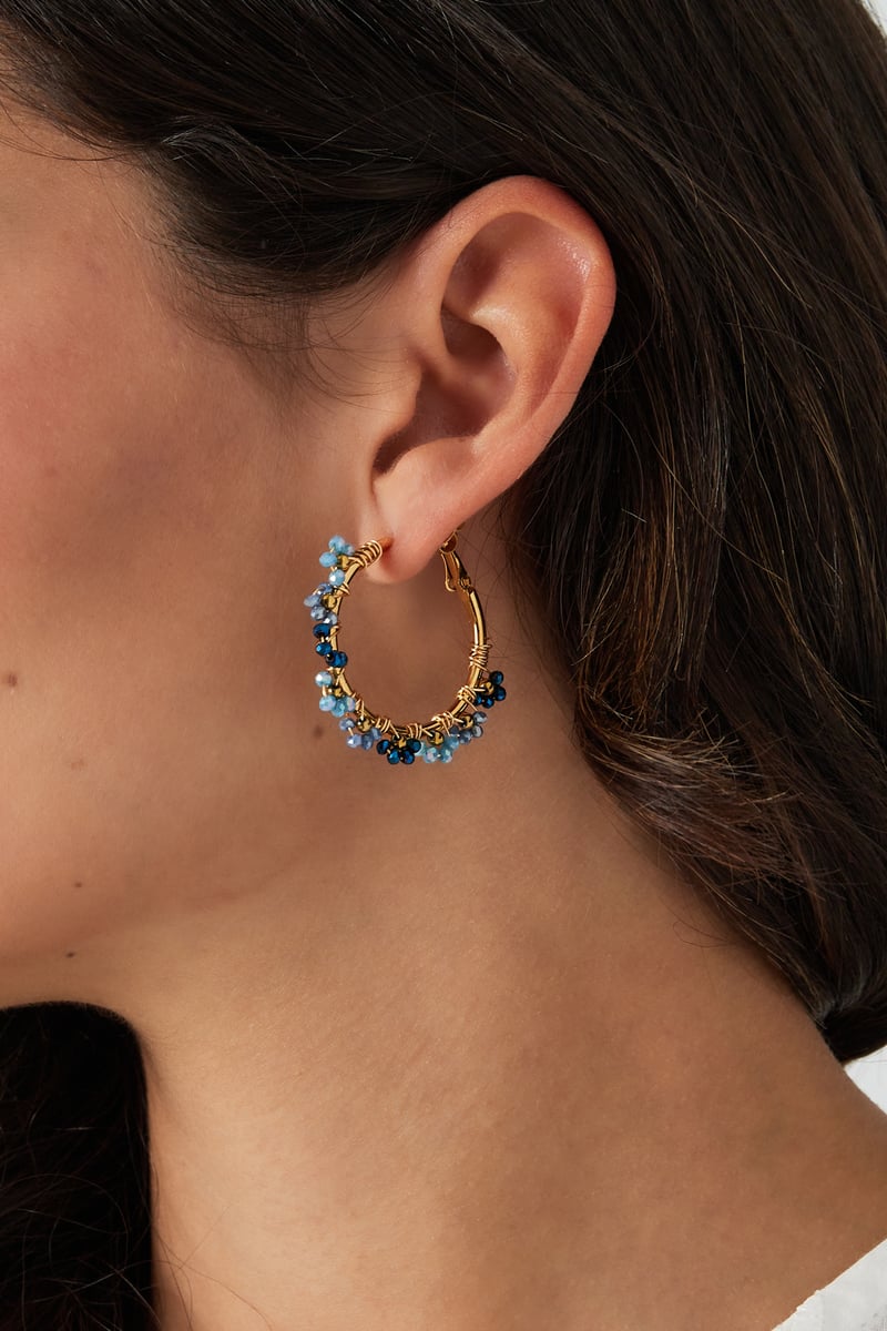 Oorbellen majestic color - beige