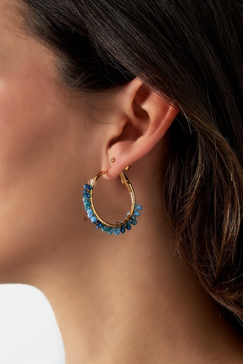 Bead fiesta oorbellen - groen