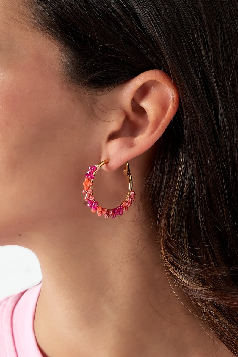 Bead fiesta oorbellen - groen