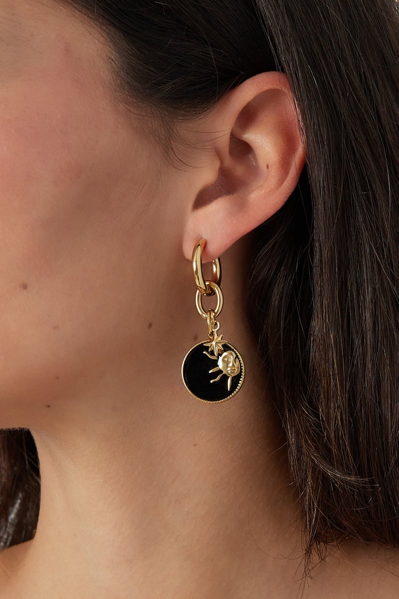 oorbellen sunny day - zwart 