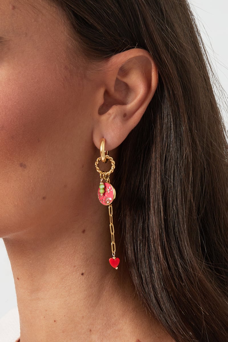 Oorbellen dazzling day - Roze