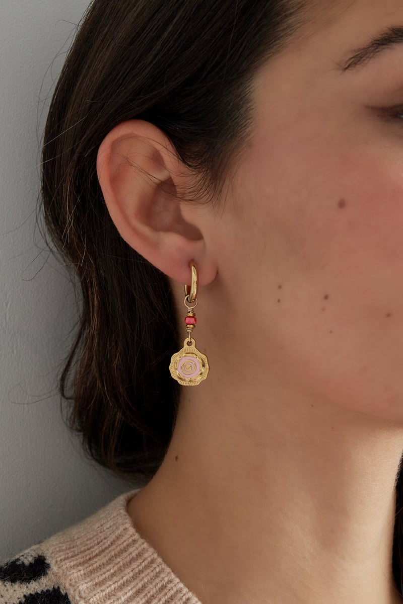 oorbellen rose glow - roze 