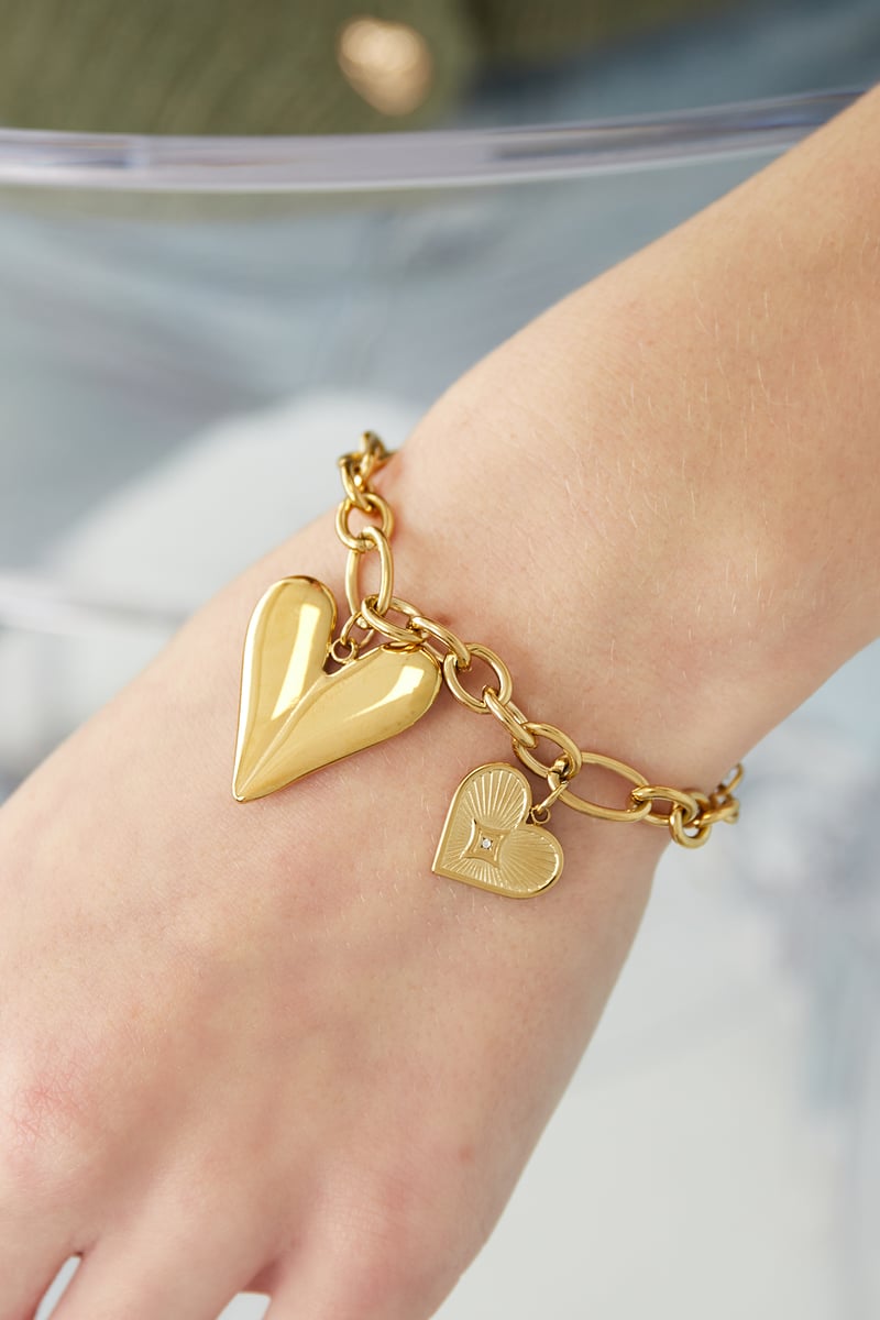 bedelarmband triple heart